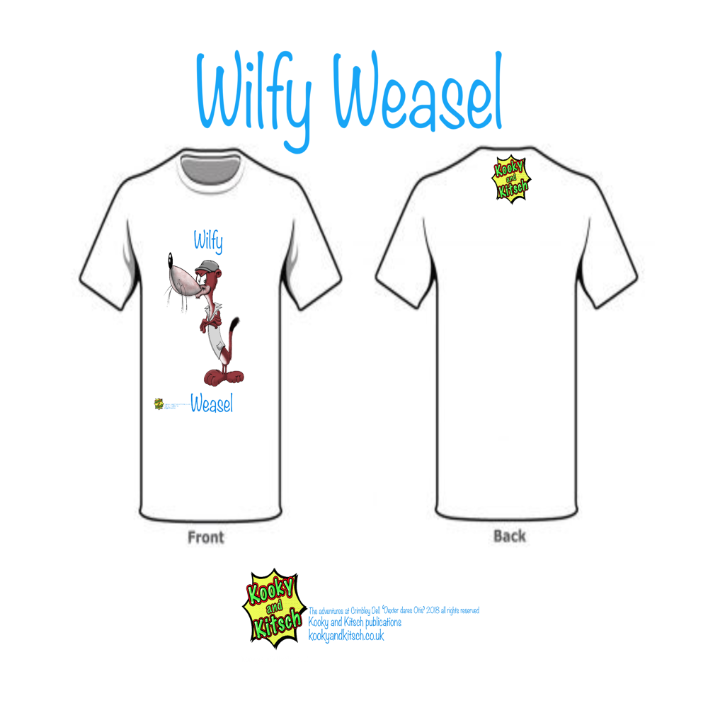 wilfy weasel t-shirt